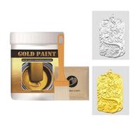 Gold Paint for Wood - Water-Based Markers 300 g, Gold Leaf Effect Paint - for Door Furniture Hardware Crafts Wall Jewellery Wood Fabric