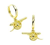 Gold Painted Cannon Hoop Earrings Arsenal FC Gold One Size
