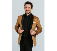 Gold Paisley Velvet Tuxedo Jacket Dobell Gold 38R