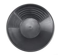 Gold Pan 38cm Diameter Made from Rugged PP Plastic for Repeated Use in Wet Mud and During Prospecting Expeditions (black)