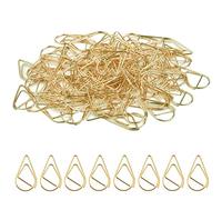 Gold Paper Clips 100 Pcs Small Teardrop Metal Clips | Water Drop Shaped Bookmarks for Office, School, Crafts, Photos & Posters | Premium Stainless Steel Decorative Clips(16x25mm)