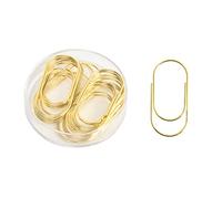 Gold Paper Clips, 20pcs 50mm 1.97" Large Paper Clips Non-Skid Smooth Finish Steel Wire Medium Office Supply Accessories