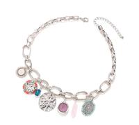 Gold Paperclip Chain Necklace For Women Featuring Sun Moon Star And Heart Charm Portable For Beach Styles