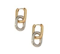 Gold Paperclip Earrings Convertible Link Earrings Gold Hoop Earrings for Women, S, Metal, No Gemstone