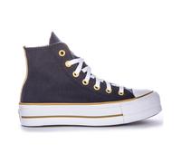 Gold Patch Platform Hi-Tops Navy 3 1/2 UK