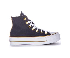 Gold Patch Platform Hi-Tops Navy 3 1/2 UK