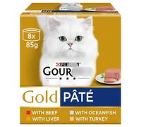 Gold Pate Ocean Fish 8 x 85g - All Gold Recipes Are Made Ingredients and Have No Added Colourants, No Added Artificial Flavourings and No Added Artificial Preservatives