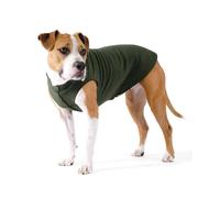 Gold Paw Stretch Fleece Dog Coat, Stretchy Pet Sweater, Machine Washable Pullover for Winter and Fall, Hunter Green, 20