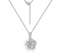 Gold Peach Blossom Necklace with Jade and Pendant, Ideal Birthday or Valentine's Day Gift for Wife or Girlfriend