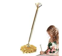 Gold Pen - Gold Pens For Writing | Baby Shower Pensos, Guest Book Pens Wedding, Durable Metal Gold Pens For Weddings, Vintage Elegant Cute Gem Decoration L