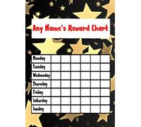 Gold Personalised Childrens Kids Chore Rota Task Reward Chart