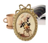 Gold Picture Frames Vintage | Photo Frame Retro Art Decor - Resin Tabletop Display Home Decor Wall Art for Gallery Holiday Wedding Christmas Party Decoration