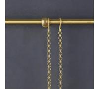 Gold Picture Rail Hooks and Chain 2 Pack, 23.6 31.4 37.4 47 59 63 70.8 86.6 inch Brass Picture Track Hanging Kit, Wall Art Display Frame Pole(100cm/39.3in/3.3ft)