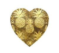 Gold Pineapple Background Print Cute Refrigerator Magnets For Locker Whiteboard Office And Kitchen