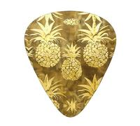 Gold Pineapple Background Print Organizer Storage Box Different Thickness Guitar Picks For Acoustic Guitar