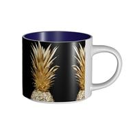 Gold Pineapple Large Capacity Ceramic Mug, Delicate Body, Thick Body, Simple and Elegant