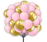 Gold Pink Balloons 12 inch Balloons For Girls Birthday Wedding Baby Shower Princess Party Decorations Party Supplies 30pcs Balloon Pack
