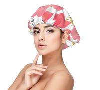 Gold Pink Heart Premium Satin Sleep Cap - Protect Your Hair in Style, Black, One Size-M