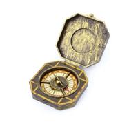 Gold Pirate Compass Steampunk Fake Plastic Toy Fancy Dress Costume Accessory
