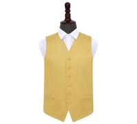 Gold Plain Satin Wedding Waistcoat - 42"
