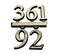 Gold Plastic Self Adhesive Numbers Arabic Numerals 24mm 3,6,9 & 13
