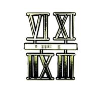 Gold Plastic Self Adhesive Numbers Roman Numerals 24mm 3,6,9 & 32