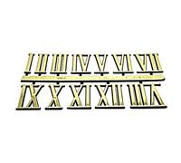 Gold Plastic Self Adhesive Numbers Roman Numerals 25mm Full Set
