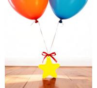 Gold Plastic Star Shaped Balloon Weights 8g - Pack of 25 Helium Balloon Holders for Party, Event & Display Decorations (25, Yellow)