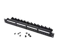 Gold Plated 24 Port CAT6 Patch Panel, High Speed Network Cable Rack, Mountable Data Patch Panel with 110 Punch Down for Gigabit Ethernet, Compatible with CAT - 6 Cabling