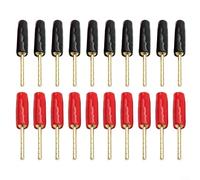 Gold Plated 2mm Needle Speaker Connectors 20pcs for Old for Amplifier Binding Posts Home Cinema Wall Plate Fittings