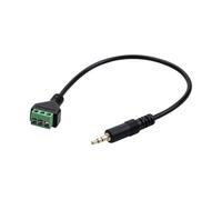 Gold Plated 3.5mm TRSS Balanced Sound Plug 3 Pin Terminal Adapter Solder Stereo Sound Adapter Cable for Professional Stereo Devices