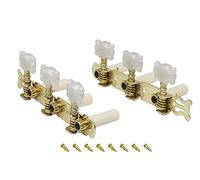 Gold-plated 3-on-a-plate-tuner Lyra Style Classic Guitar String Head Tuning Pin Key Tuner Set, Guitar String Machine Heads Tuning Pegs Keys Pearloid Butterfly Button GOLD JDT-001G