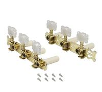 Gold-plated 3-on-a-plate-tuner Lyra Style Classic Guitar String Head Tuning Pin Key Tuner Set, Guitar String Machine Heads Tuning Pegs Keys Pearloid Butterfly Button GOLD QH-JD-001G