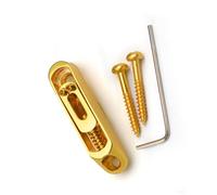 Gold-Plated 4-String Bass Bridge with Adjustable Brass Saddles & Alloy Base for Precise Action Control Professional Electric Bass Guitar Bridge Alloy Base Plate Vertical Horizontal Adjustable Saddles