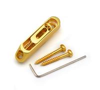 Gold-Plated 4-String Bass Bridge with Adjustable Brass Saddles & Alloy Base for Precise Action Control Through Body Bass Bridge