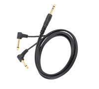 Gold Plated 6.35mm Y Splitter Cable 1/4inch Male to Double 1/4inch Male Right Angled Adapter Loudspeaker Headphone Exten