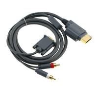 Gold Plated 6ft Premium VGA Cable w/ Digital Optical Audio Port for Microsoft Xbox 360 to TV equipment For PC HDTV