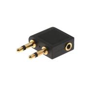 Gold Plated Airplane Headphone Adapter for 3.5mm Plug Jack Socket Converter (1xairplane headphone adapter)
