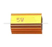 Gold-plated aluminium-shell resistor 2PCS 5W Aluminum Metal Shell Wirewound Resistor 0.1~15K .5 2 6 8 10 50 100 200 300 1K 10K ohm(120R)