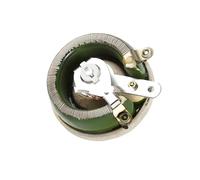Gold-plated aluminium-shell resistor Power Rheostat 25W 50W 100W 200W 300W 500W Rotary Variable Wire Wound Resistor Adjustable Sliding(50W 10 Ohm 66X42mm)
