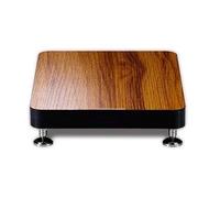 Gold Plated Audio Rack, 2-Tier MDF Amplifier Shelf with Shock Absorption, Sturdy Hi-Fi Equipment Stand for Home Theater & Stereo System