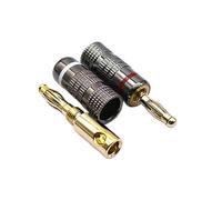 Gold Plated Banana Lantern Type Speaker Cable Solder-free Banana Connector With Aluminium Shell(50 Pieces)