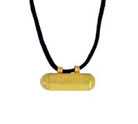 Gold Plated Brass openable Hollow Cylinder Spiritual Power Tabeez - Taveez - Tabiz - Lucky Charm Pendant for Kids New Born Babies Jewellery - 2 Pieces Plus Thread