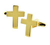 Gold Plated Christian Cross Cufflinks