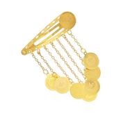 Gold Plated Coin Hair Clip For Women Ethnic Ottoman Styles Hair Accessories Metal Hairwear Bridesmaid