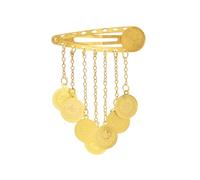 Gold Plated Coin Hair Clip For Women Ethnic Ottoman Styles Hair Accessories Metal Hairwear Bridesmaid
