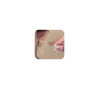 Gold Plated Firework Stud Earrings Unique Statement Irregular Fireworks Earrings Chic Rhinestone Cubic Zirconia Earrings for Women Birthday Holiday Trendy Jewelry Gifts, /, Metal, Zircon