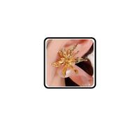 Gold Plated Flower Pearl Front Back Earrings for Women,Trendy Big Pearl Statement Jacket Earrings Striking Wedding Anniversary Jewelry Gifts, L, Metal, No Gemstone