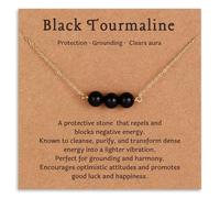 Gold Plated Handmade Natural Crystal Healing | Black Tourmaline, Moonstone, Turquoise, Peridot, Carnelian, Citrine, Rose Quartz, Green Aventurine Pendants Jewelry for girls