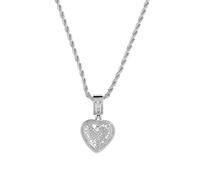 Gold Plated Heart Pendant Necklace - Copper Base with Micro-Inlaid Zircon, Romantic Heart Shape Jewelry for Women - Ideal (B)